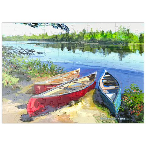 puzzleplate Scenic Canoes by the Lake 100 Puzzle