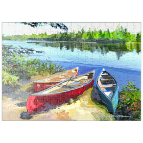 Darstellung des Puzzle Motivs Panoramakanus am See - Puzzleteile: 200