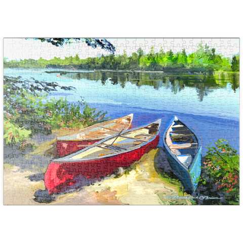 puzzleplate Scenic Canoes by the Lake 500 Puzzle