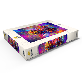 Alternative Darstellung des Puzzle-Motivs Farbenfrohe biolumineszente Unterwasserwelt – Puzzleteile: 1000