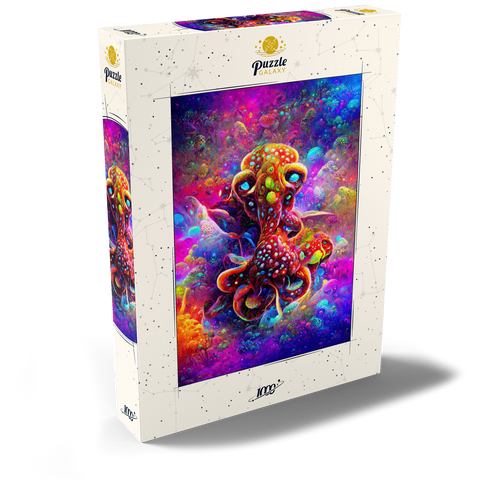 Darstellung des Puzzle Motivs Farbenfrohe biolumineszente Unterwasserwelt Colorful Bioluminescent Underwater World 1000 Puzzle Schachtel Ansicht2