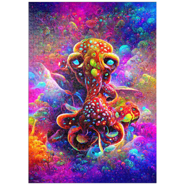 Darstellung des Puzzle Motivs puzzleplate Colorful Bioluminescent Underwater World 1000 Puzzle