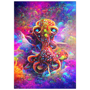 Darstellung des Puzzle Motivs puzzleplate Colorful Bioluminescent Underwater World 100 Puzzle