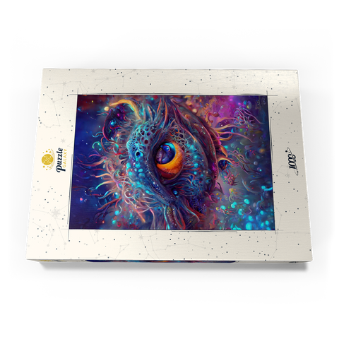 Darstellung des Puzzle Motivs Kosmisches Auge des Abgrunds Kreatur Cosmic Abyssal Eye Creature 1000 Puzzle Schachtel Ansicht3