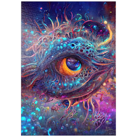 Darstellung des Puzzle Motivs Kosmisches Auge des Abgrunds Kreatur - Puzzleteile: 1000