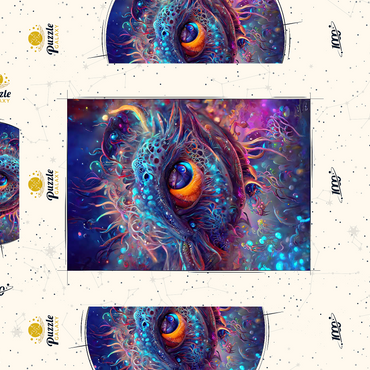 Darstellung des Puzzle Motivs Cosmic Abyssal Eye Creature 1000 Puzzle Schachtel 3D Modell