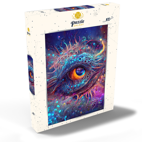 Darstellung des Puzzle Motivs Kosmisches Auge des Abgrunds Kreatur Cosmic Abyssal Eye Creature 100 Puzzle Schachtel Ansicht2