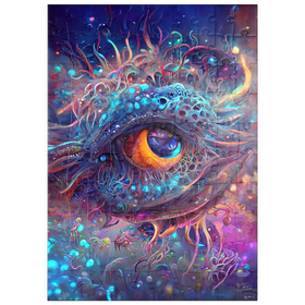 Darstellung des Puzzle Motivs Kosmisches Auge des Abgrunds Kreatur - Puzzleteile: 100