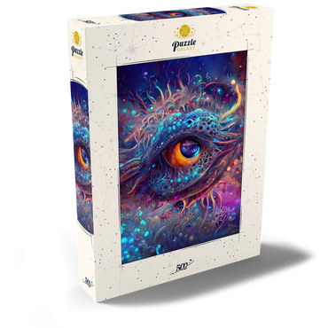Darstellung des Puzzle Motivs Cosmic Abyssal Eye Creature 500 Puzzle Schachtel Ansicht2