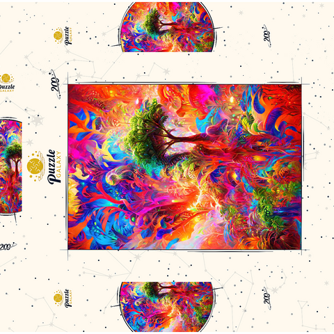 Luminous Fantasy Jungle Landscape 200 Puzzle Schachtel 3D Modell