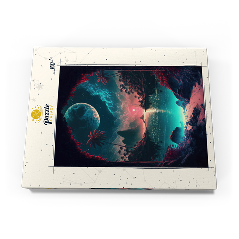 Moonlit Tropical Bay with Reflective Waters 100 Puzzle Schachtel Ansicht3