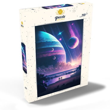 Darstellung des Puzzle Motivs Futuristic Cosmic Beach Scene 200 Puzzle Schachtel Ansicht2