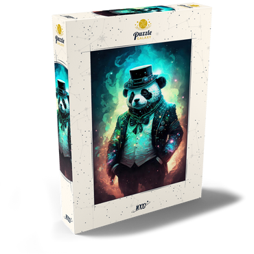 Darstellung des Puzzle Motivs Steampunk Panda – Fantasy Digital Art with Glow Effects 1000 Puzzle Schachtel Ansicht2