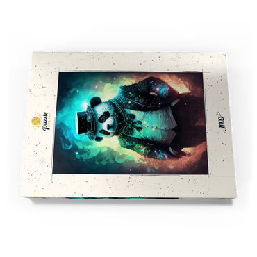 Darstellung des Puzzle Motivs Steampunk Panda – Fantasy Digital Art with Glow Effects 1000 Puzzle Schachtel Ansicht3