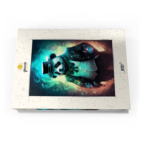 Darstellung des Puzzle Motivs Steampunk Panda - Fantasy Digital Art mit Glüheffekten Steampunk Panda – Fantasy Digital Art with Glow Effects 1000 Puzzle Schachtel Ansicht3