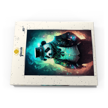 Darstellung des Puzzle Motivs Steampunk Panda – Fantasy Digital Art with Glow Effects 100 Puzzle Schachtel Ansicht3