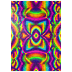 Darstellung des Puzzle-Motivs Farbenfrohes psychedelisches Muster – Puzzleteile: 1000