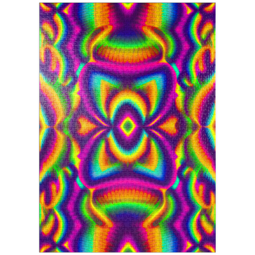 Darstellung des Puzzle Motivs puzzleplate Vibrant Psychedelic Pattern 1000 Puzzle