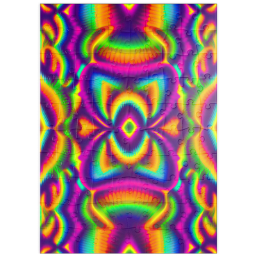 Darstellung des Puzzle Motivs puzzleplate Vibrant Psychedelic Pattern 100 Puzzle