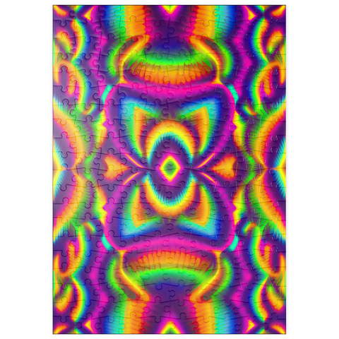 Darstellung des Puzzle Motivs Farbenfrohes psychedelisches Muster puzzleplate Vibrant Psychedelic Pattern 200 Puzzle