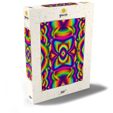 Darstellung des Puzzle Motivs Farbenfrohes psychedelisches Muster Vibrant Psychedelic Pattern 500 Puzzle Schachtel Ansicht2