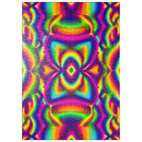 Darstellung des Puzzle-Motivs Farbenfrohes psychedelisches Muster – Puzzleteile: 500