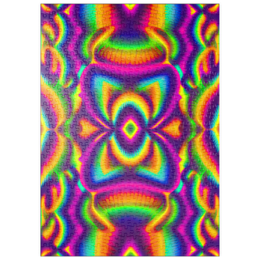 Darstellung des Puzzle Motivs puzzleplate Vibrant Psychedelic Pattern 500 Puzzle
