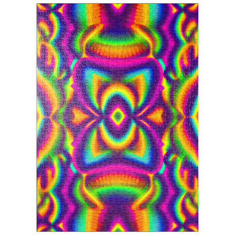 Darstellung des Puzzle Motivs Farbenfrohes psychedelisches Muster puzzleplate Vibrant Psychedelic Pattern 500 Puzzle