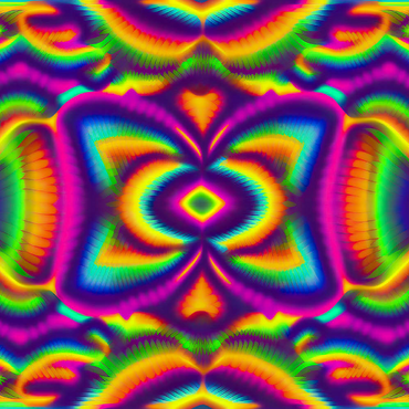 Darstellung des Puzzle Motivs Vibrant Psychedelic Pattern 500 Puzzle 3D Modell