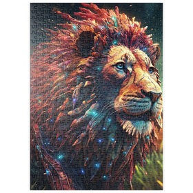 Darstellung des Puzzle Motivs Majestätischer kybernetischer Löwe - Puzzleteile: 500