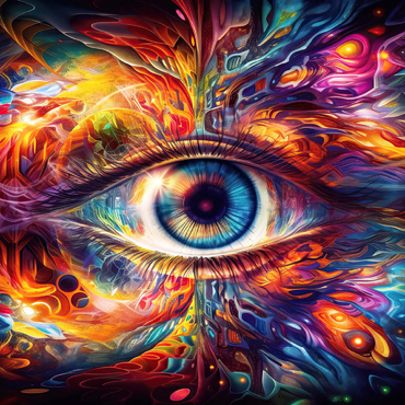 Psychedelic Eye 100 Puzzle 3D Modell