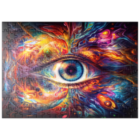 Darstellung des Puzzle-Motivs Psychedelisches Auge – Puzzleteile: 200