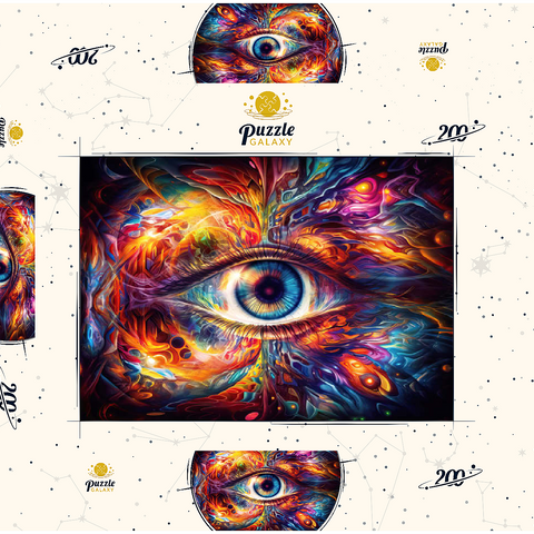 Psychedelic Eye 200 Puzzle Schachtel 3D Modell