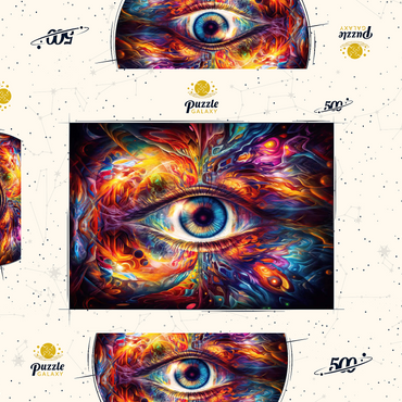 Psychedelic Eye 500 Puzzle Schachtel 3D Modell