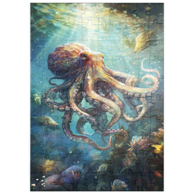 Darstellung des Puzzle Motivs Majestätischer Oktopus - Puzzleteile: 100