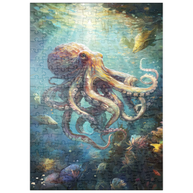 Darstellung des Puzzle Motivs Majestätischer Oktopus - Puzzleteile: 200