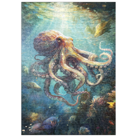 Darstellung des Puzzle Motivs Majestätischer Oktopus - Puzzleteile: 500