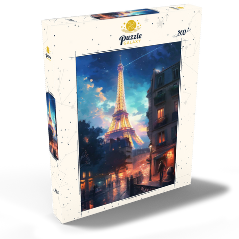 Darstellung des Puzzle Motivs Eiffelturm bei Nacht - verträumtes Pariser Stadtbild Eiffel Tower at Night – Dreamy Paris Cityscape 200 Puzzle Schachtel Ansicht2