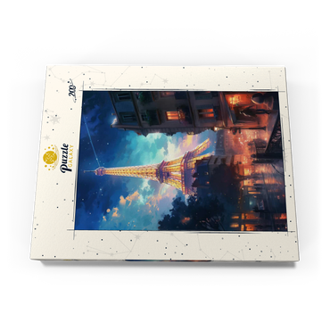 Darstellung des Puzzle Motivs Eiffel Tower at Night – Dreamy Paris Cityscape 200 Puzzle Schachtel Ansicht3