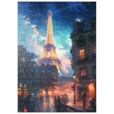 Darstellung des Puzzle Motivs puzzleplate Eiffel Tower at Night – Dreamy Paris Cityscape 200 Puzzle