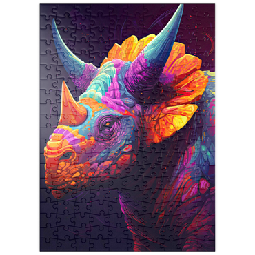 puzzleplate Vibrant Triceratops 200 Puzzle