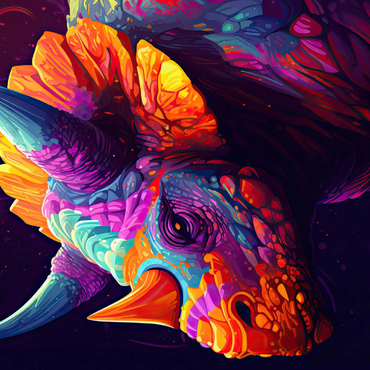 Vibrant Triceratops 200 Puzzle 3D Modell