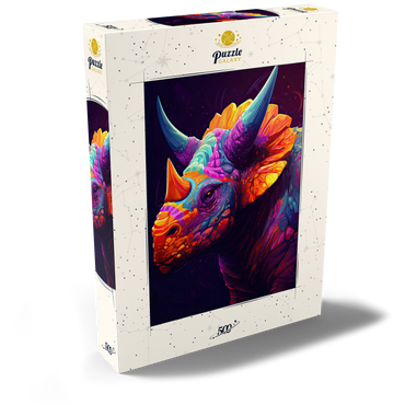 Vibrant Triceratops 500 Puzzle Schachtel Ansicht2
