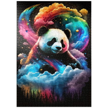 Darstellung des Puzzle Motivs puzzleplate Cosmic Panda 1000 Puzzle