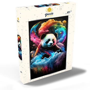 Darstellung des Puzzle Motivs Cosmic Panda 100 Puzzle Schachtel Ansicht2