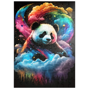 Darstellung des Puzzle Motivs puzzleplate Cosmic Panda 100 Puzzle