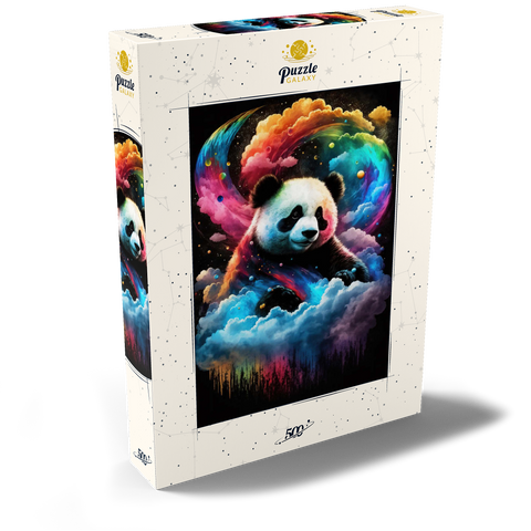 Darstellung des Puzzle Motivs Kosmischer Panda Cosmic Panda 500 Puzzle Schachtel Ansicht2