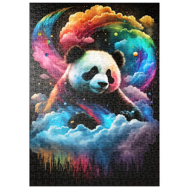 Darstellung des Puzzle Motivs puzzleplate Cosmic Panda 500 Puzzle