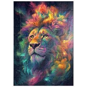 Darstellung des Puzzle Motivs Kosmischer Löwe - Puzzleteile: 100