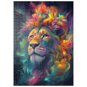 Darstellung des Puzzle Motivs Kosmischer Löwe - Puzzleteile: 500